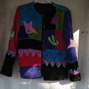 Allure Multicolor Patchwork Women's Blazer